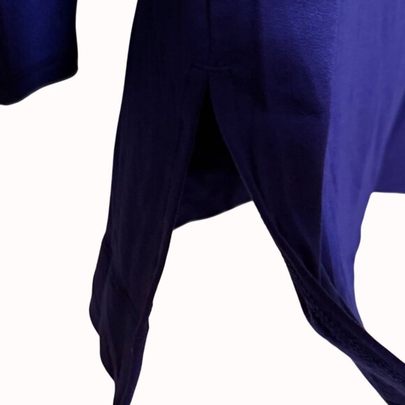 Chicos Zenergy Tunic Top Purple Cozy Brushed Fleece Cowl Neck Size 1 US Medium - Picture 4 of 11